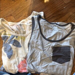 Gray and White mensTank Tops